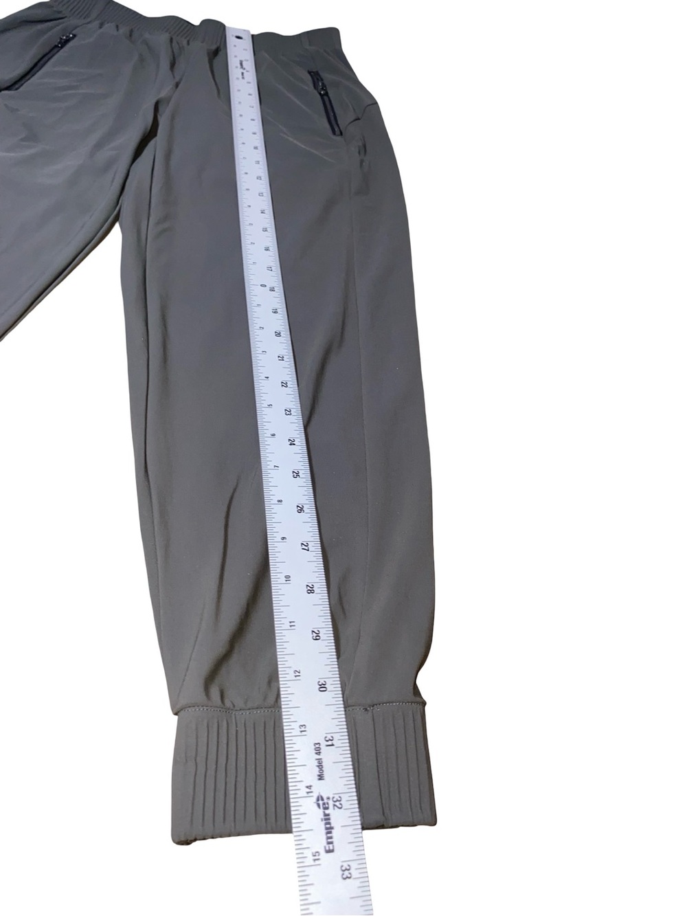 Athleta Cosmic Gray Jogger Pants - Womens High Rise Lightweight Zip Pocket - Picture 5 of 11